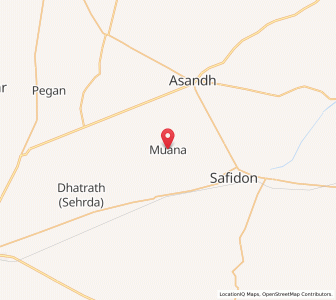Map of Moana, Haryana