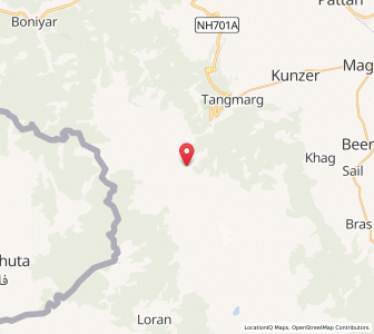 Map of Mohandaor, Kashmir