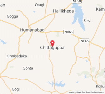 Map of Moinabad, Karnataka
