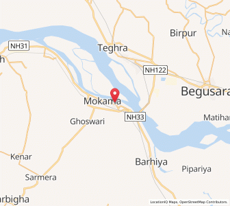 Map of Mokameh Ghat, Bihar