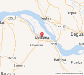 Map of Mokameh, Bihar