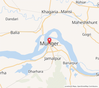 Map of Monghyr, Bihar