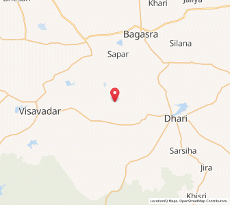 Map of Monvel, Gujarat