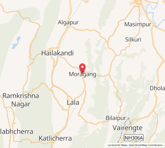 Map of Moragang, Assam