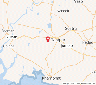 Map of Moraj, Gujarat