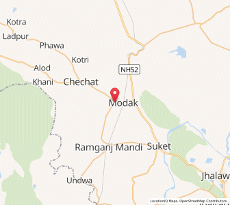 Map of Morak, Rajasthan