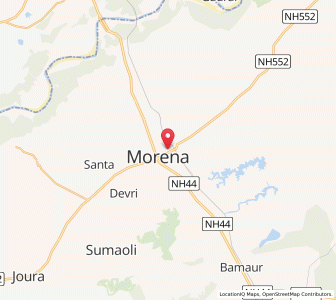 Map of Morena, Madhya Pradesh
