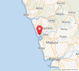 Map of Morjim, Goa