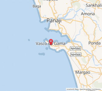 Map of Mormugao, Goa