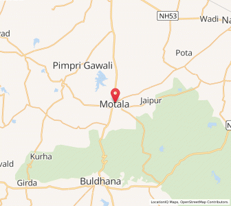 Map of Motala, Maharashtra