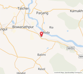 Map of Motanga, Odisha