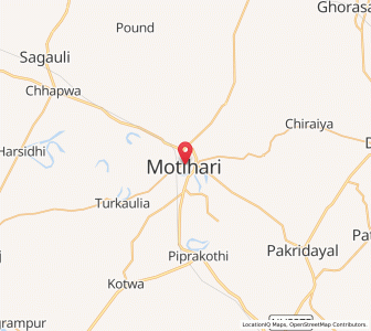 Map of Mothīhāri, Bihar