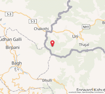 Map of Mothu, Kashmir