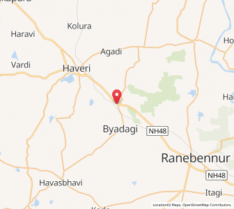 Map of Motibennur, Karnataka
