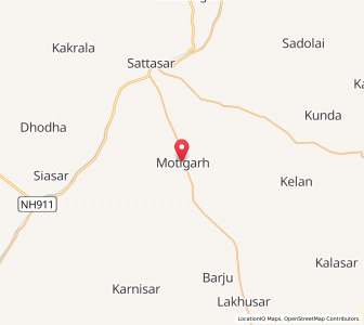 Map of Motigarh, Rajasthan