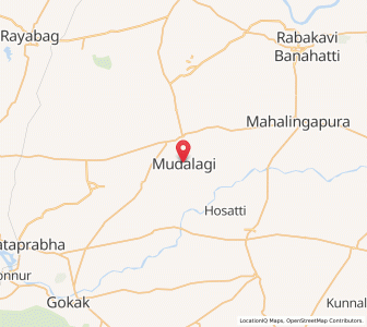 Map of Mudalgi, Karnataka