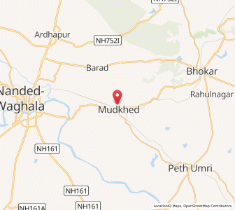 Map of Mudkhed, Maharashtra