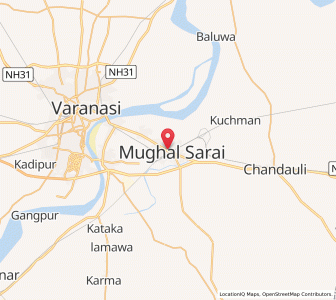 Map of Mughal Sarai, Uttar Pradesh