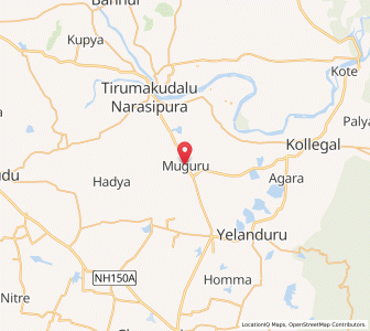 Map of Muguru, Karnataka