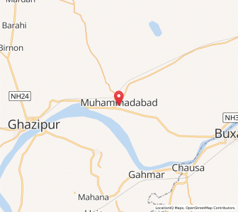 Map of Muhammadabad, Uttar Pradesh