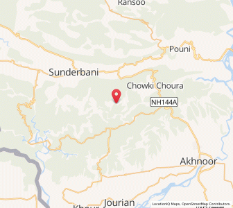 Map of Mujhur, Kashmir