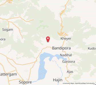 Map of Mukam, Kashmir