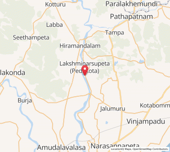 Map of Mukhalingam, Andhra Pradesh