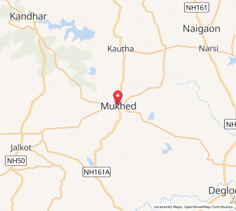 Map of Mukher, Maharashtra