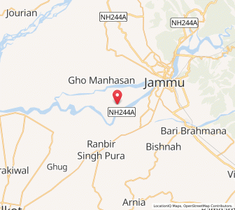 Map of Mukhr, Kashmir