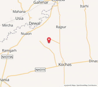 Map of Mukhrawan, Bihar
