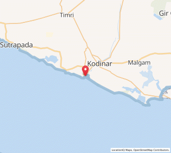 Map of Mul Dwarka, Gujarat