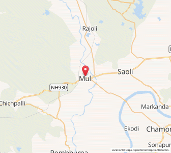 Map of Mul, Maharashtra