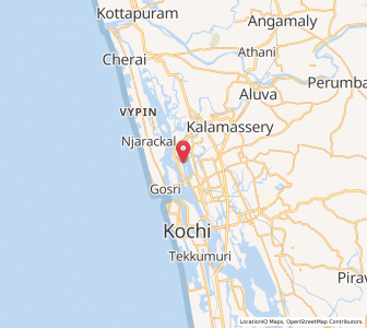 Map of Mulavukad, Kerala