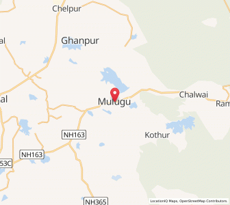 Map of Mulugu, Telangana