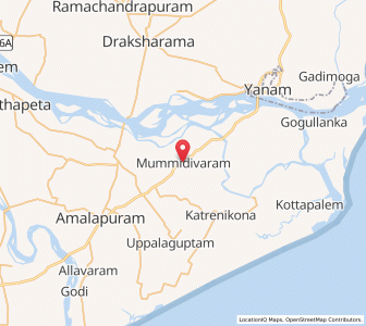Map of Mummidivaram, Andhra Pradesh