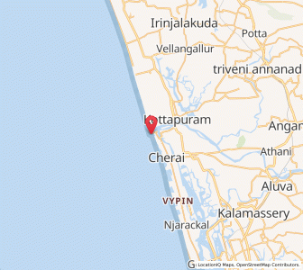 Map of Munambam Beach, Kerala