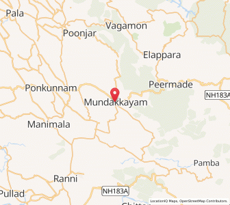 Map of Mundakayam, Kerala