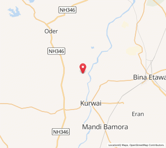 Map of Mundari, Madhya Pradesh