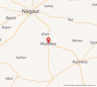 Map of Mundwa, Rajasthan