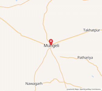 Map of Mungeli, Chhattisgarh