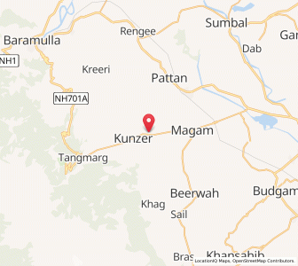 Map of Munglor, Kashmir