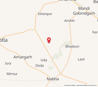 Map of Mungon, Punjab