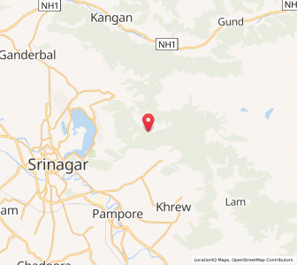 Map of Munyu, Kashmir