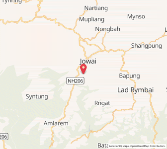 Map of Muphlang, Meghalaya