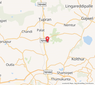 Map of Muppireddipalli, Andhra Pradesh