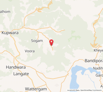 Map of Muqam Sharifdar, Kashmir