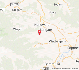 Map of Muqam, Kashmir