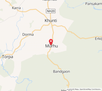 Map of Murhu, Jharkhand