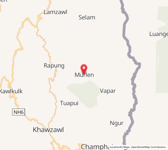 Map of Murlen, Mizoram