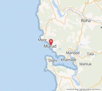 Map of Murud, Maharashtra